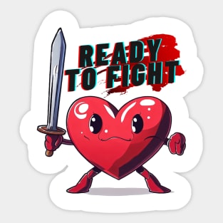 heart fighting Sticker